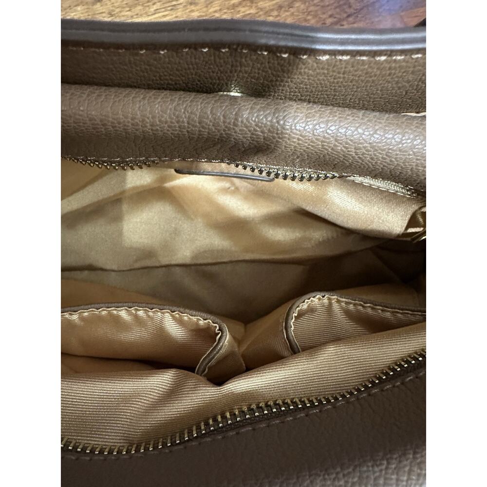 ORA DELPHINE SATCHEL PEBBLE LEATHER CAMEL TAN 12" X 7" SMALL Bag CLASSIC LUXURY - Picture 16 of 16